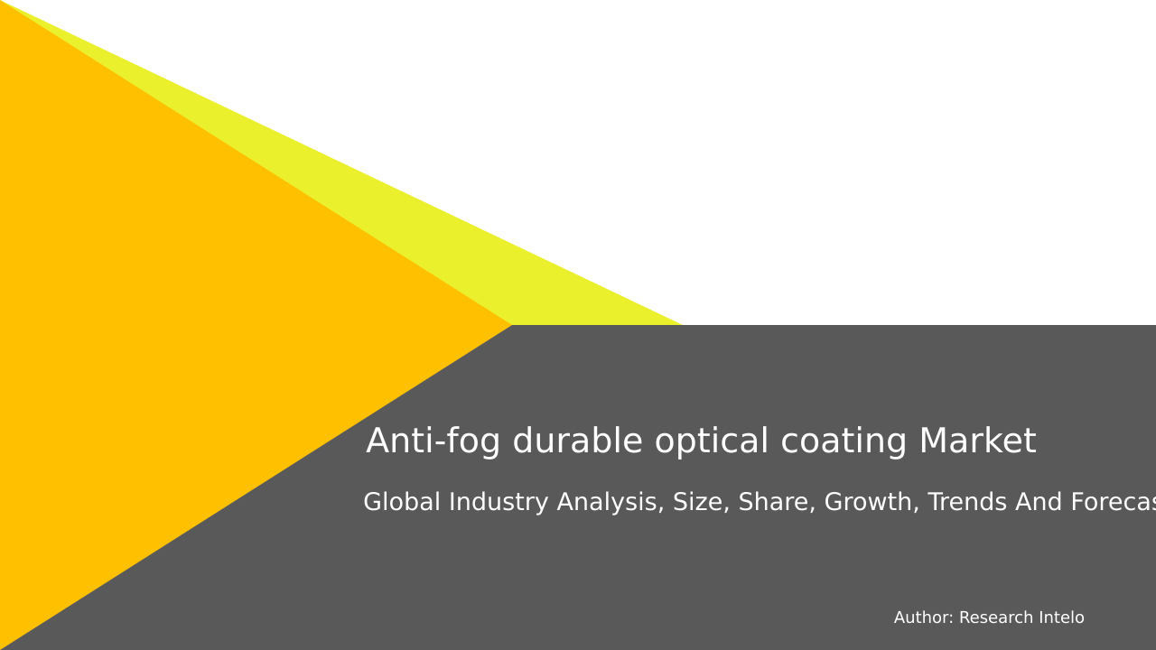 Anti-fog durable optical coating Market Research Report 2033